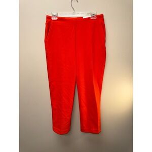 Rachel Zoe Womens Hi-Rise Slim Leg Ankle Pants Orange Red Size 6 NWT